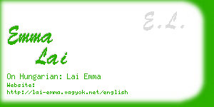emma lai business card